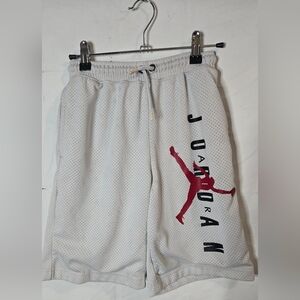 Jordan Kids White and Red Shorts